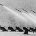 Массированные удары реактивной установки Катюша под Сталинградом, 1943 год