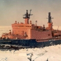Ледокол Арктика во льдах Ледовитого океана