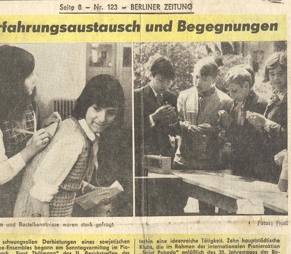 Фото: Газета, издаваемая в школе №1 при советском посольстве в ГДР, 1977 год