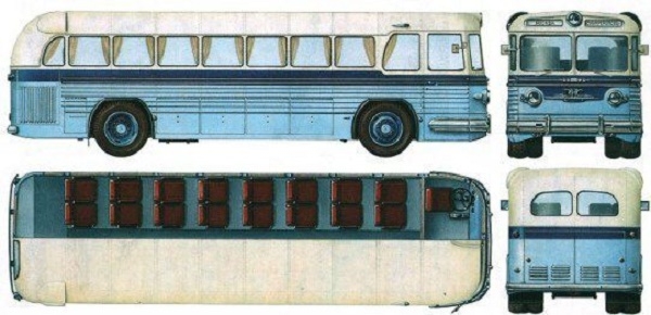 Фото: Автобус ЗИС-127 сконструирован с учетом дальних междугородних перевозок пассажиров
