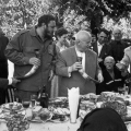 Кремлевская кухня. Застолье в Грузии. Н. С Хрущев и Фидель Кастро, 1963 год