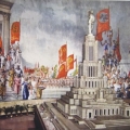 Дворец Советов - макет на выставке в США 1939 года