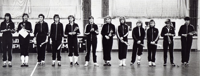 Фото: Московская команда гандболисток Луч, 1985 год
