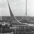 Вид на Останкинскую башню на завершающей стадии строительства. 1967 год