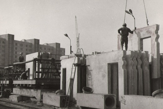 Фото: Строительство квартир для очередников в СССР, 1969 год