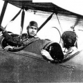 Летчик-герой Алексей Петрович Маресьев в самолете