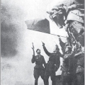 Берест, Егоров и Кантария на крыше Рейхстага 2 мая 1945 года
