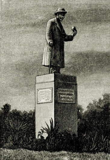 Фото: Памятник Мичурину на сельскохозяйственной выставке в Москве