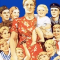 Плакат Слава матери-героине!