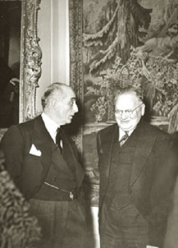 Фото: М. М. Литвинов нарком иностранных дел СССР и посол  США в Москве Д. Девис 1936