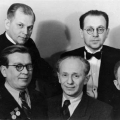 В.П.Соловьев-Седой и его друзья. 1947 год.